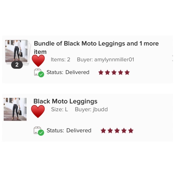 Black Moto Leggings - Picture 8 of 8